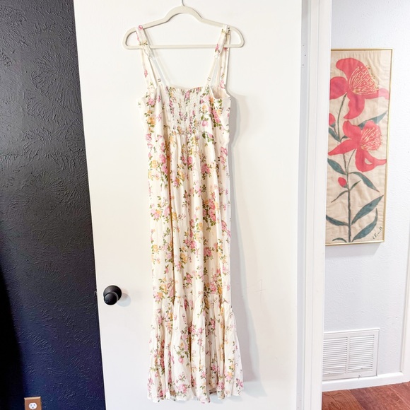 NEW Reformation Iris’s Floral Trumpet Dress Posy Floral Size 8 - Picture 6 of 14